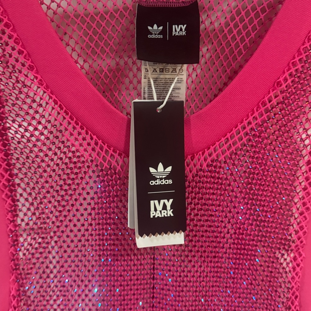 adidas Originals Triple Shock Pink Crystal Rhinestones Tank Top Beyonce IVY PARK - Picture 9 of 9